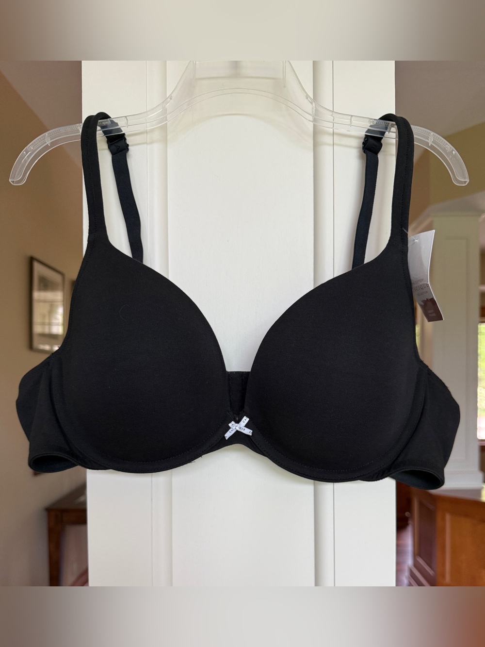 Cacique NWT 44C Black The Cotton Cacique Collection Boost Plunge Bra